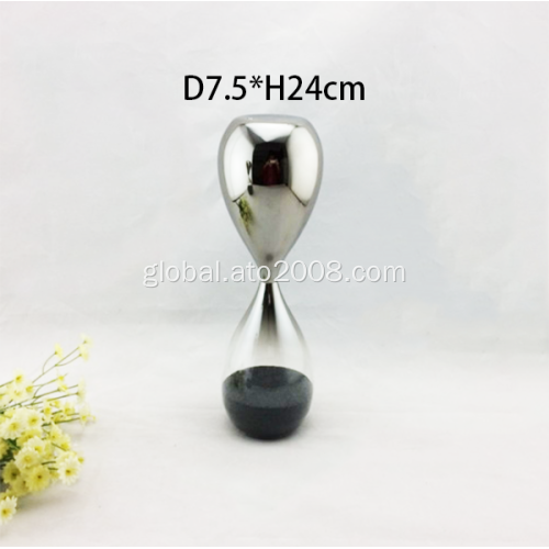 Borosilicate Sand Clock Glass Silver Glass Sand Clock Manufactory